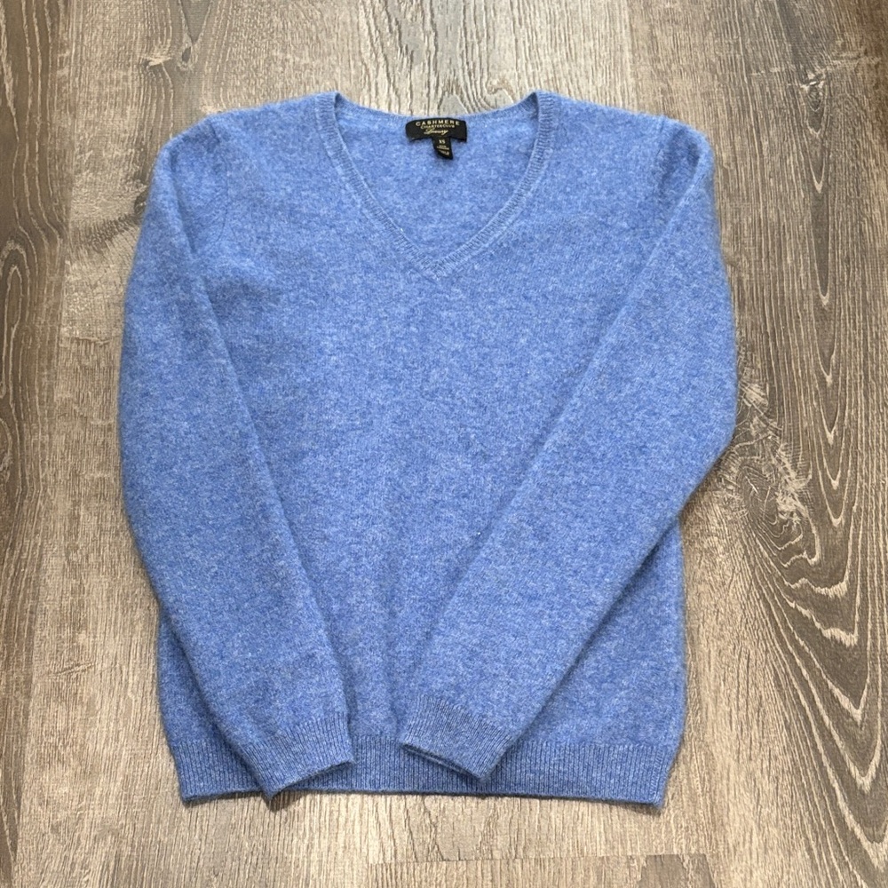 Cashmere Charter Club Size XS Blue Cashmere Sweater